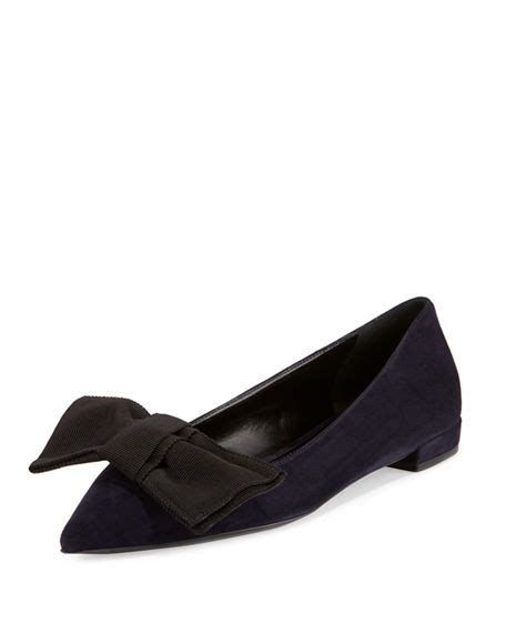 prada suede bow flats|Prada logo bow flat.